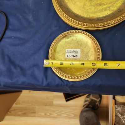 Yankee Candle Gold Leaf Rope Candle Plates