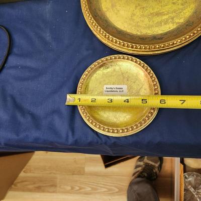 Yankee Candle Gold Leaf Rope Candle Plates