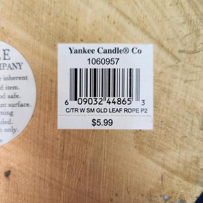 Yankee Candle Gold Leaf Rope Candle Plates