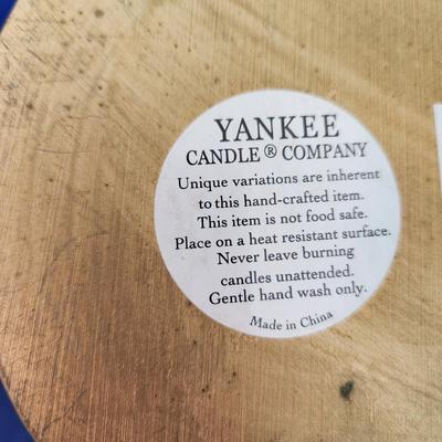 Yankee Candle Gold Leaf Rope Candle Plates