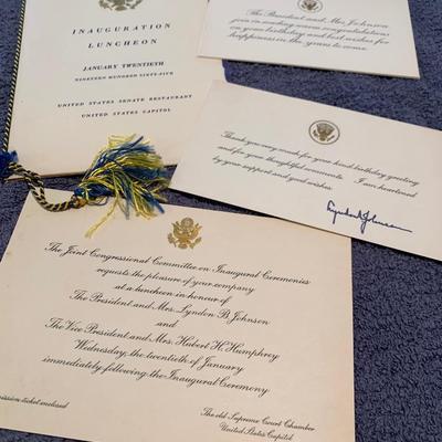 LBJ / Humphrey Inauguration Invites & more