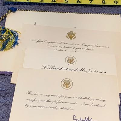 LBJ / Humphrey Inauguration Invites & more