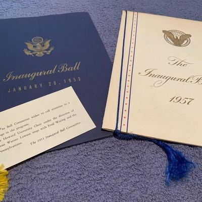 1953 & 1957 Inaugural Programs Ike Nixon