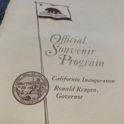 1967 California Governors Inauguration Program Reagan