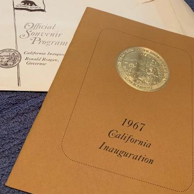 1967 California Governors Inauguration Program Reagan