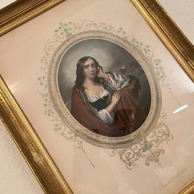 Vintage art, framed