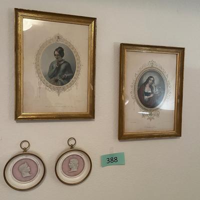 Vintage art, framed