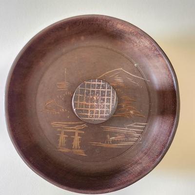 Vintage Japan Nippon Wood Nut Bowl Pat # 40396