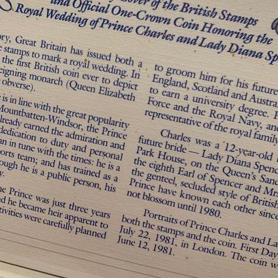 Lady Diana Wedding Tribute First Day Cover & Coin