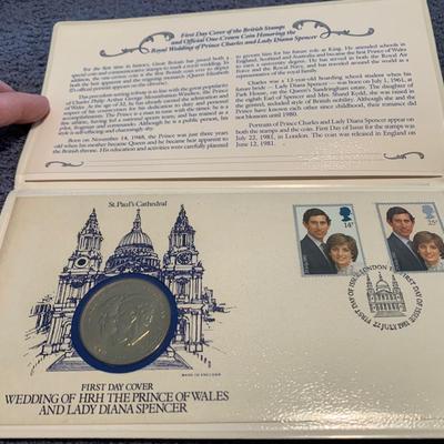 Lady Diana Wedding Tribute First Day Cover & Coin