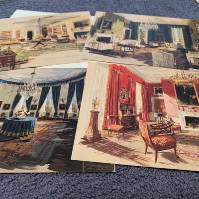 Edward Lehman SIGNED White House Rooms Christmas Cards