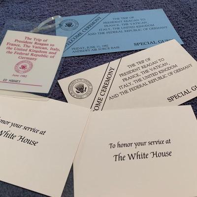 1982 President Reagan Vatican Europe Visit VIP Passes