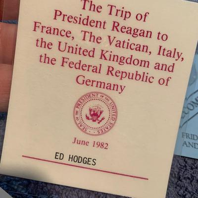 1982 President Reagan Vatican Europe Visit VIP Passes