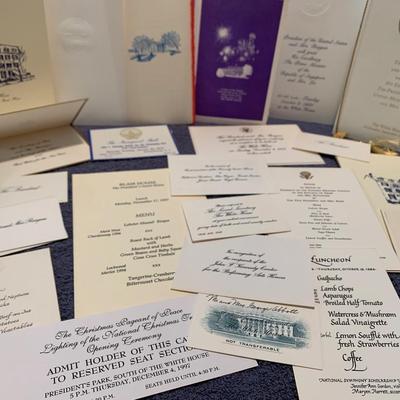 Huge Lot - State Dinner / Dignitary Dinner Invites Menus