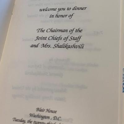 Huge Lot - State Dinner / Dignitary Dinner Invites Menus