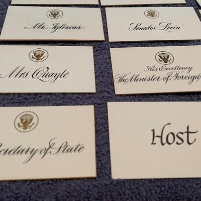 Place Setting Cards Lot - State Dinners