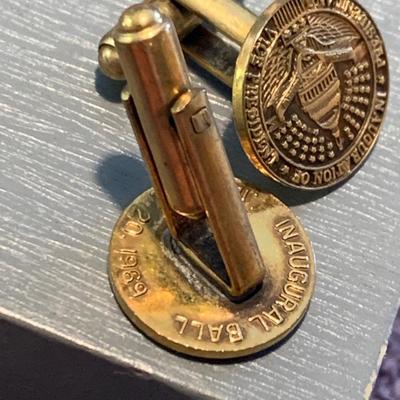 Collectibles - 1969 Inaugural Ball Cuff Links Pendant Thimble Watch +++