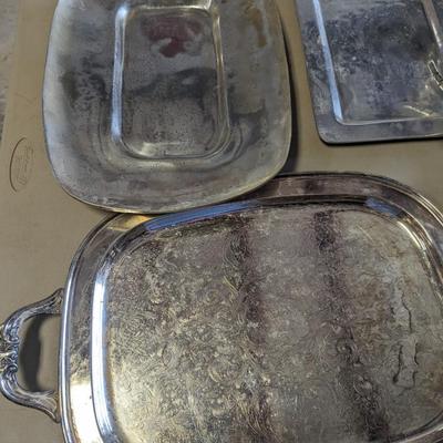 Silver Plated Serving Dishes & Pewter Dishes