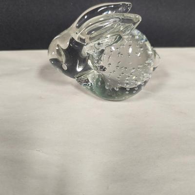 Crystal Glass Bunny Paperweight