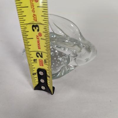 Crystal Glass Bunny Paperweight