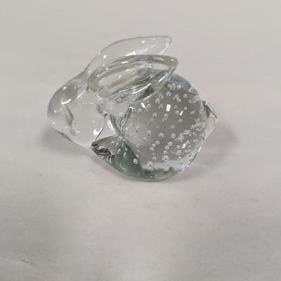 Crystal Glass Bunny Paperweight