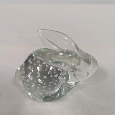 Crystal Glass Bunny Paperweight