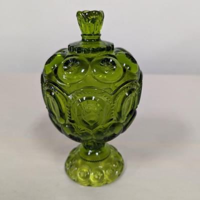 L E Smith Moon & Stars Candy Dish