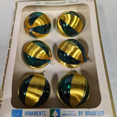 Vintage Bradford Unbreakable Ornaments
