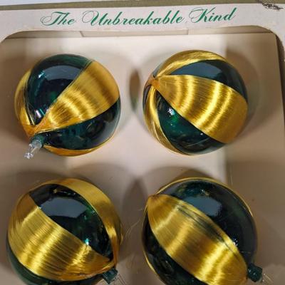 Vintage Bradford Unbreakable Ornaments