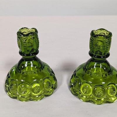 L E Smith Moon & Stars Candle Holders