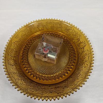 Tiara Glass Amber 12" Clock