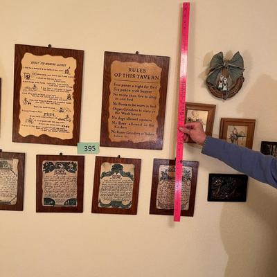 Wall full of plaques