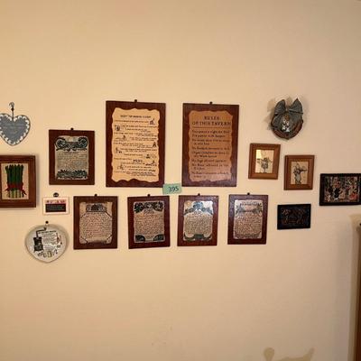 Wall full of plaques