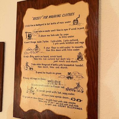 Wall full of plaques
