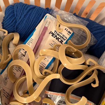 Tub of sewing items