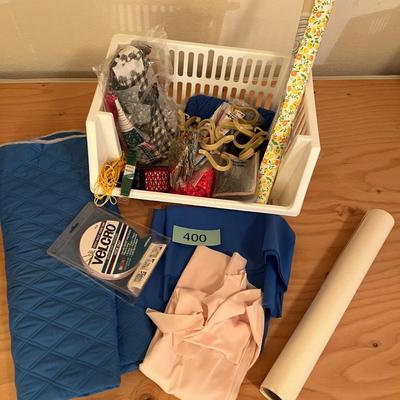 Tub of sewing items