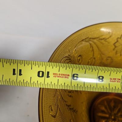 Tiara Amber Glass Bowl