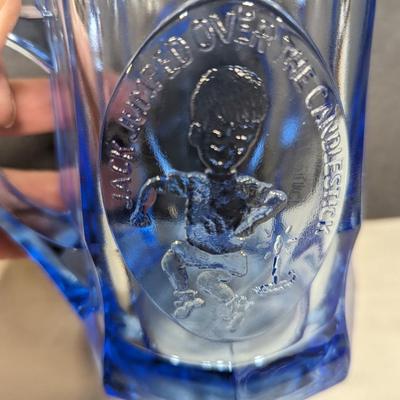 Tiara Glass Jack Jumped Over The Candlestick Had A Little Lamb Pitcher