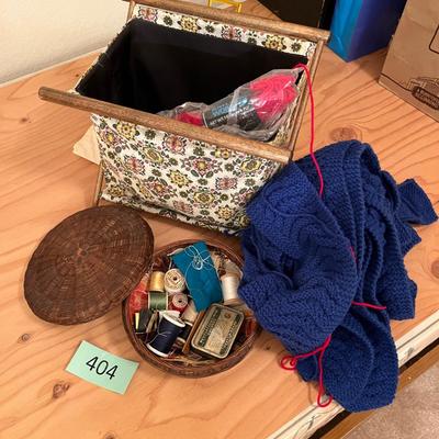 Sewing basket of stuff