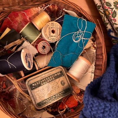 Sewing basket of stuff