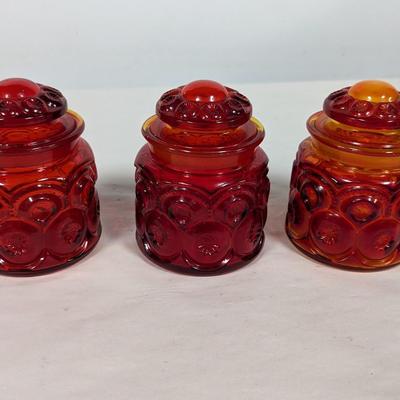 L E Moon & Stars Canisters