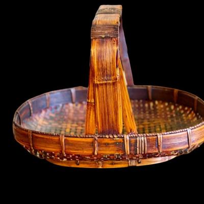 Wood Handle Woven basket