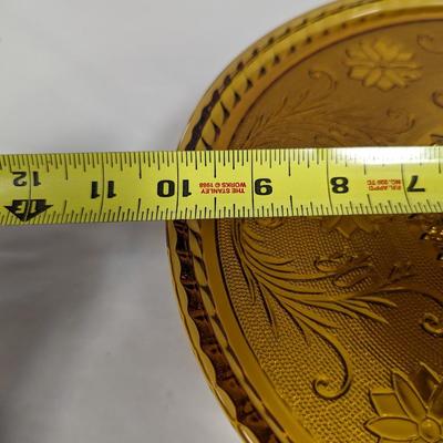 Tiara Glass Amber Cake Platter