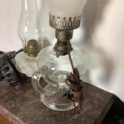 306 One Electricfied Oil Lamp and One Oil Lamp