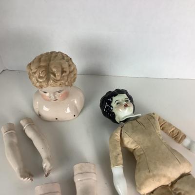 316 Antique Porcelain Doll and Doll Parts