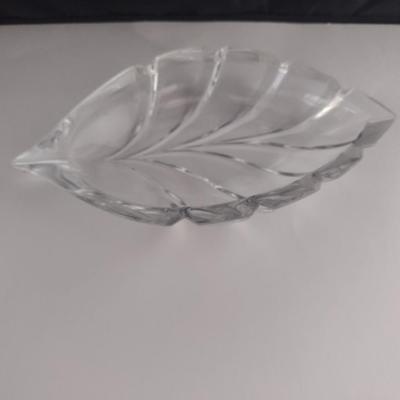 Marquis by Waterford Crystal Leaf Shaped Bowl- Approx 9 1/4