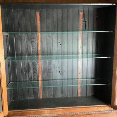 330 Vintage Oak Two Door Display Cabinet