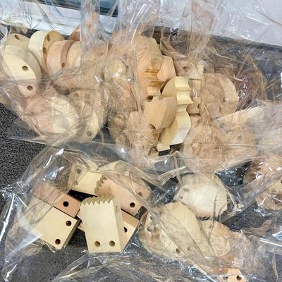 Huge Lot of unfinished wood cutout shapes w/ drilled holes