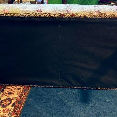 Vintage Persian Rug Upholstered on Ottoman/Bench