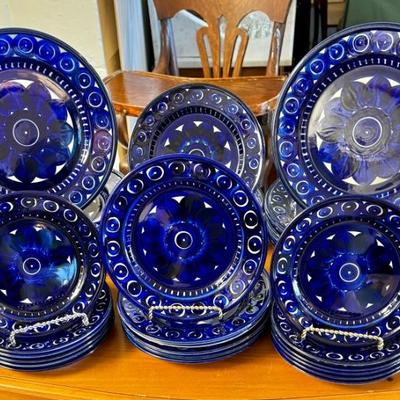 Arabia of Finland Valencia Service for 12 Cobalt Blue